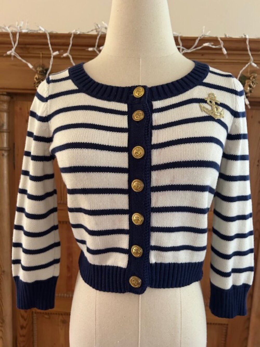 Vintage Y2K Betsey Johnson Inertia Knit Cropped Cardigan - Picture 2 of 8